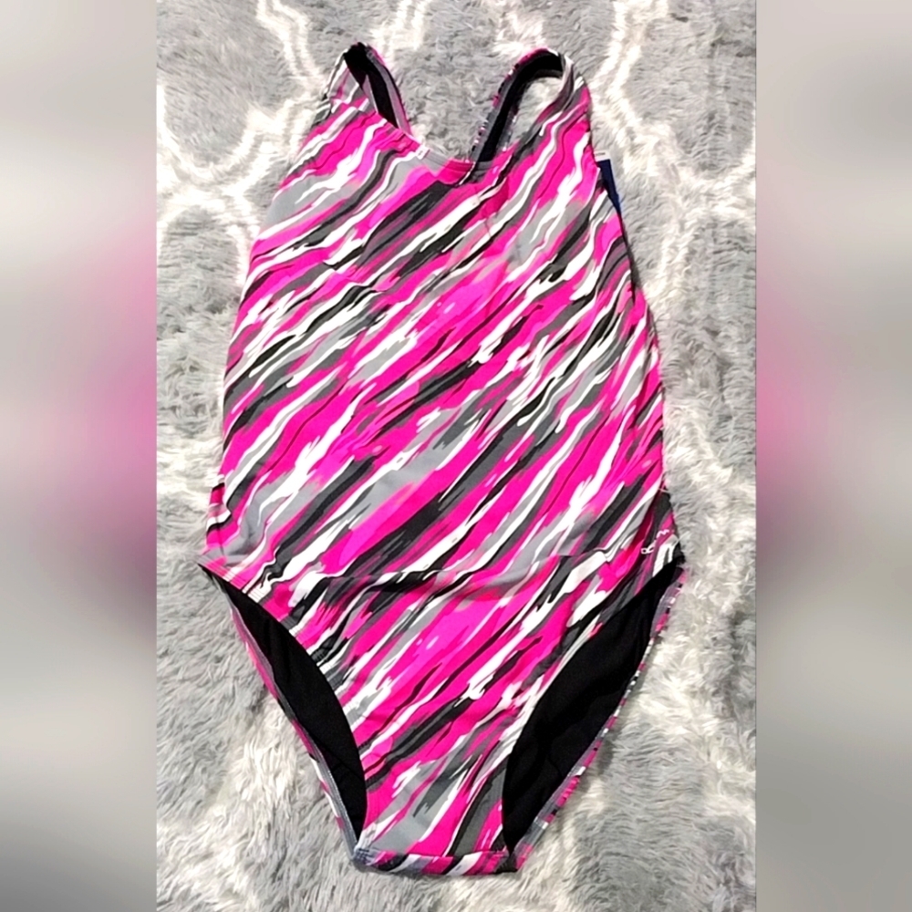 Dolphin Swimsuit Pink and Gray